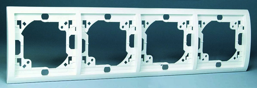 Декоративна рамка Kontakt-Simon за ключове и контакти четири модула  бяла, 293.5х80.5x11 мм, Classic - product - 028 ZAM 434