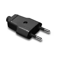 Щепсел монофазен шуко пластмасов  10 A, 230 V, черен