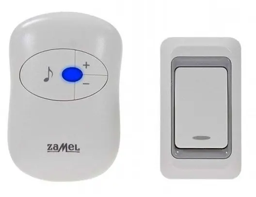 Безжичен звънец Zamel с 36 мелодии  230 V, бял, Disco ST-930