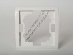 Декоративна рамка Kontakt-Simon за ключове и контакти един модул  бяла, 80.5х80.5x10.5 мм, Basic Standard - product - 028 ZAM3097