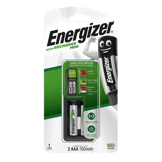 Зарядно устройство Energizer за акумулаторни батерии АА / AAA, 2 бр.  230 V, Mini