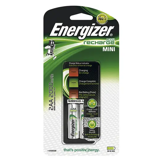 Зарядно устройство Energizer за акумулаторни батерии AA / AAA, 2 бр.  230 V, Mini