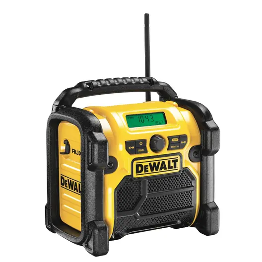 Радиоприемник DeWALT противоударен  без батерия и зарядно, 10.8-18 V, DCR019