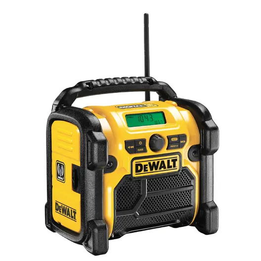Радиоприемник DeWALT противоударен  без батерия и зарядно, 10.8-18 V, DCR020