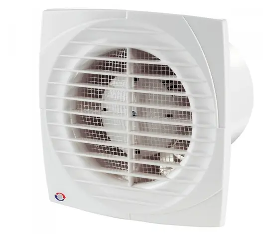 Вентилатор за баня Vents за стенен монтаж квадратен  14 W, 95 м3/ч, 150х150х108.5 мм, бял, D 100