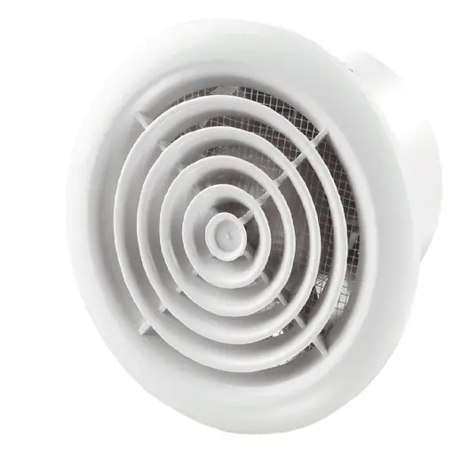 Вентилатор за баня Vents за стенен монтаж кръгъл  24 W, 292 м3/ч, ф 188х125 мм, бял, PF 150