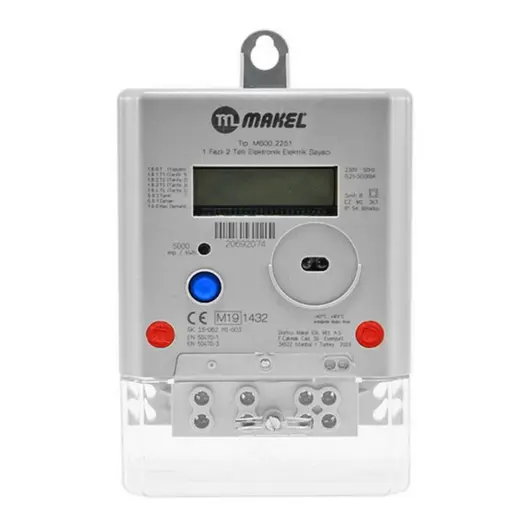 Двойнотарифен монофазен електромер Makel  5-100 A, M600.2251