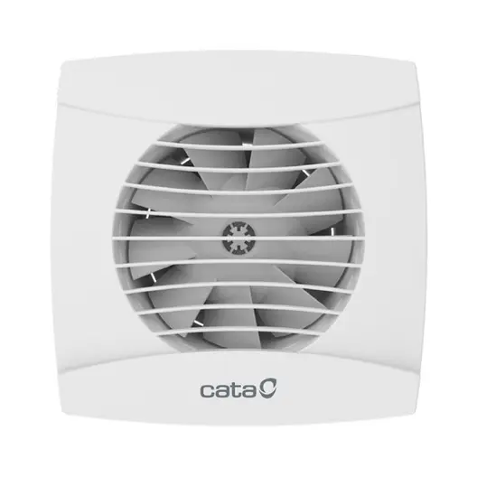 Вентилатор за баня Cata за стенен монтаж с автоматична клапа  8 W, 110 м3/ч, 150х150х122.5 мм, бял, UC-10 STD