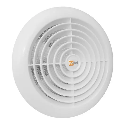 Вентилатор за баня MMotors за стенен монтаж с клапа  17 W, 150 м3/ч, ф 165х81 мм, бял, MM 120