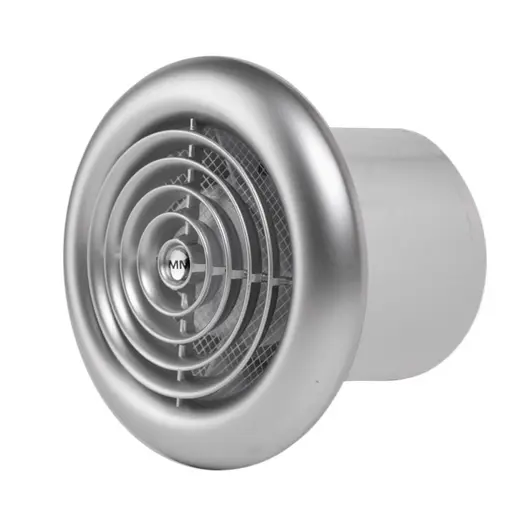 Вентилатор за баня MMotors за стенен монтаж с автоматична клапа  14 W, 95 м3/ч, 150х149х78 мм, инокс, MM 100