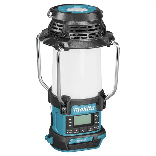 Радиоприемник Makita с фенер  без батерия и зарядно, 14.4-18 V, 155/310 lm, 72/145 lx, DMR057