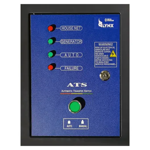 Табло командно LYNX Elektro Maschinen за генератор  405x325x200 мм, 400 V, 25 A, син