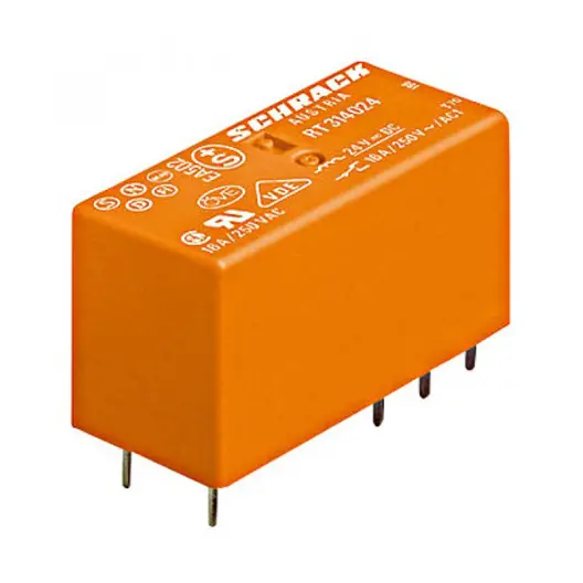 Реле Schrack Technik миниатюрно за печатни платки  2 C/O, 8 A, 230 V, AC, RT
