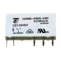 Реле Schrack Technik миниатюрно за печатни платки  1 C/O, 6 A, 24 V, DC, SNR