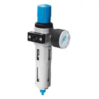 Филтър регулатор Festo с манометър и омаслител  750 л/мин, 1/8 ", 40 µm, LFR-1/8-D-MINI