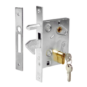 Секретна брава Nova-Ferr за плъзгащи врати с патрон  130х100х18 мм, 60 мм, 1156 - product - 031 ALX 149