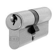 Ключалка секретна Metal асиметрична с 3 ключа  30/45 DIN, никел - product - 031 ILG 287