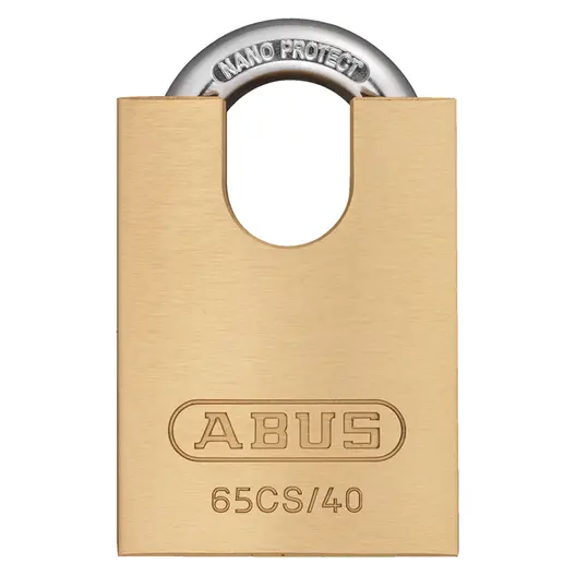 Катинар месингов ABUS със защитено рамо  40x15 мм, 18 мм, ф 7 мм, 65CS/40