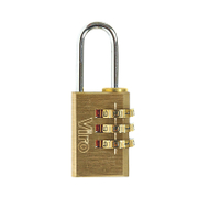 Катинар месингов Viro с нормално рамо с 3-кодово заключване  38x49.5x13 мм, 33 мм, ф 6 мм - product - 031 SNK 127