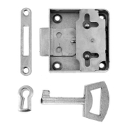 Мебелна брава Metal с обикновен ключ  56х45х10.5 мм, 30 мм - product - 031 SNK 256