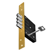 Касова брава MMS допълнителна с шипове голяма  117х111.5х24 мм, 60 мм, Akarsan - product - 031 VLR 041