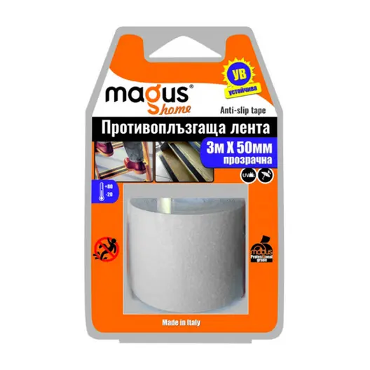 Противоплъзгаща лента Magus  50 мм, 3 м, прозрачна