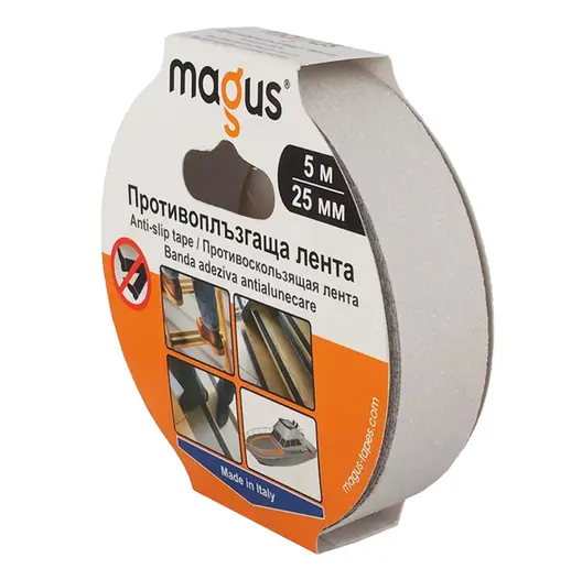 Противоплъзгаща лента Magus  25 мм, 5 м, прозрачна