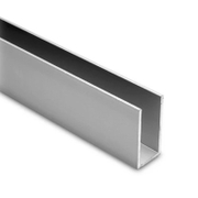 Профил алуминиев Elval окрайчващ U за поликарбонатни плоскости 10х6000 мм - product - 032 BRH1836