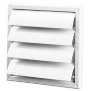 Решетка вентилационна правоъгълна PVC  125x100 мм, бяла - product - 032 DTR 387