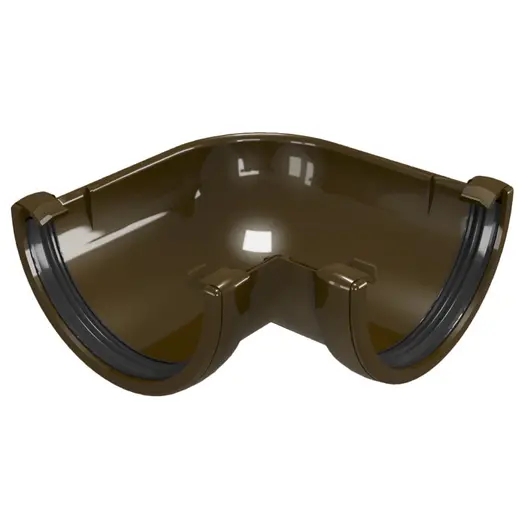 Ъгъл Devorex за улук от PVC  120 мм, 90 °, кафяв, Classic 120