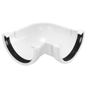 Ъгъл Devorex за улук от PVC  120 мм, 90 °, бял, Classic 120 - product - 032 DVR1353