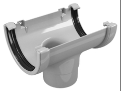 Казанче водосточно Devorex за улук от PVC  ф 80х120 мм, сиво, Classic 120 - product - 032 DVR1470