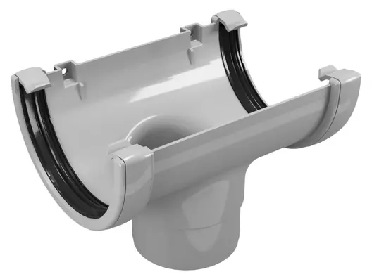 Казанче водосточно Devorex за улук от PVC  ф 80х120 мм, сиво, Classic 120