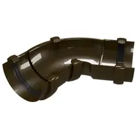 Ъгъл Devorex за улук от PVC  120 мм, 60°-160 °, кафяв, Classic 120