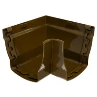 Ъгъл Devorex за улук от PVC вътрешен 140 мм, 90 °, кафяв, Elegance 140