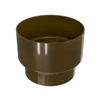 Муфа PVC Devorex за водосточни тръби редуктивна ф 100 мм - ф 80 мм, кафява, Elegance 140