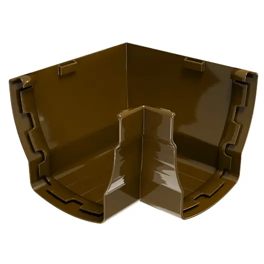 Ъгъл Devorex за улук от PVC външен 140 мм, 90 °, кафяв, Elegance 140