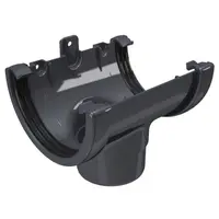Казанче водосточно Devorex за улук от PVC  ф 80x120 мм, графит, Classic 120