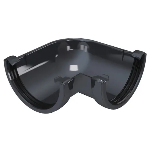 Ъгъл Devorex за улук от PVC  120 мм, 90 °, графит, Classic 120