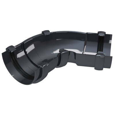 Ъгъл Devorex за улук от PVC 120 мм, 60°-160 °, графит, Classic 120 ...
