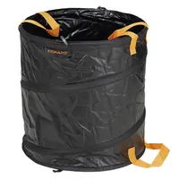 Градински кош за листа Fiskars  56 л, черен, 400 мм, Solid PopUp