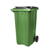 Кофа за боклук Helesi пластмасова улична на колела  240 л, зелен, MGP-Pro240lt - product - 032 IDA1962