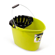 Кофа пластмасова Magic Clean овална с цедка за парцал  14 л, зелена, Premium - product - 032 KVI 107