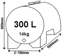 Контейнер Techno-Plast за нафта  ф 700х800х1000 мм, 300 л - product - 032 THP 298