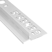 Лайстна за плочки Genesis W- образна алуминиева външен/вътрешен ъгъл  10 мм, 2.5 м, светло сребро, EIK - product - 032 URK 472