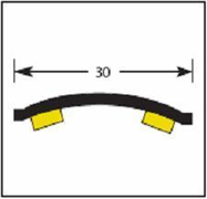 Лайстна за под Baglinox алуминиева преходна  30 мм, 0.93 м, злато - product - 032 URK 945