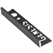 Лайстна за плочки Genesis права алуминиева външен ъгъл  12 мм, 2.5 м, черна, ESA - product - 032 URK2026