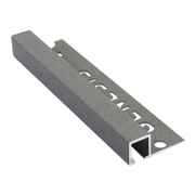 Лайстна за плочки Genesis квадратна алуминиева външен ъгъл  10 мм, 2.5 м, тъмен гранит, TDP - product - 032 URK2118