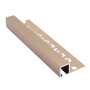 Лайстна за плочки Genesis квадратна алуминиева външен ъгъл  10 мм, 2.5 м, драскана мед, TDP - product - 032 URK2120