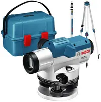 Нивелир оптичен Bosch комплект  26x, 100 м, 0.053 мм/м, GOL 26 G